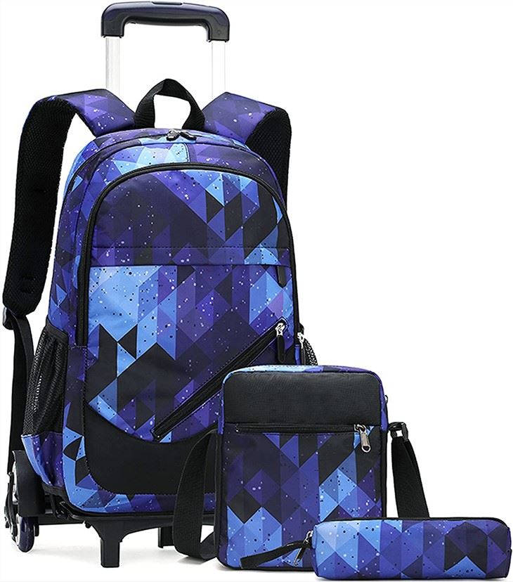 18 Inch 3PCS School Kids Rolling Backpack