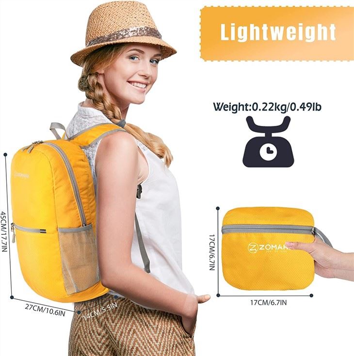 Lightweight Hiking Backpack -Water Resistant Small Backpack Packable Daypack For Women Men